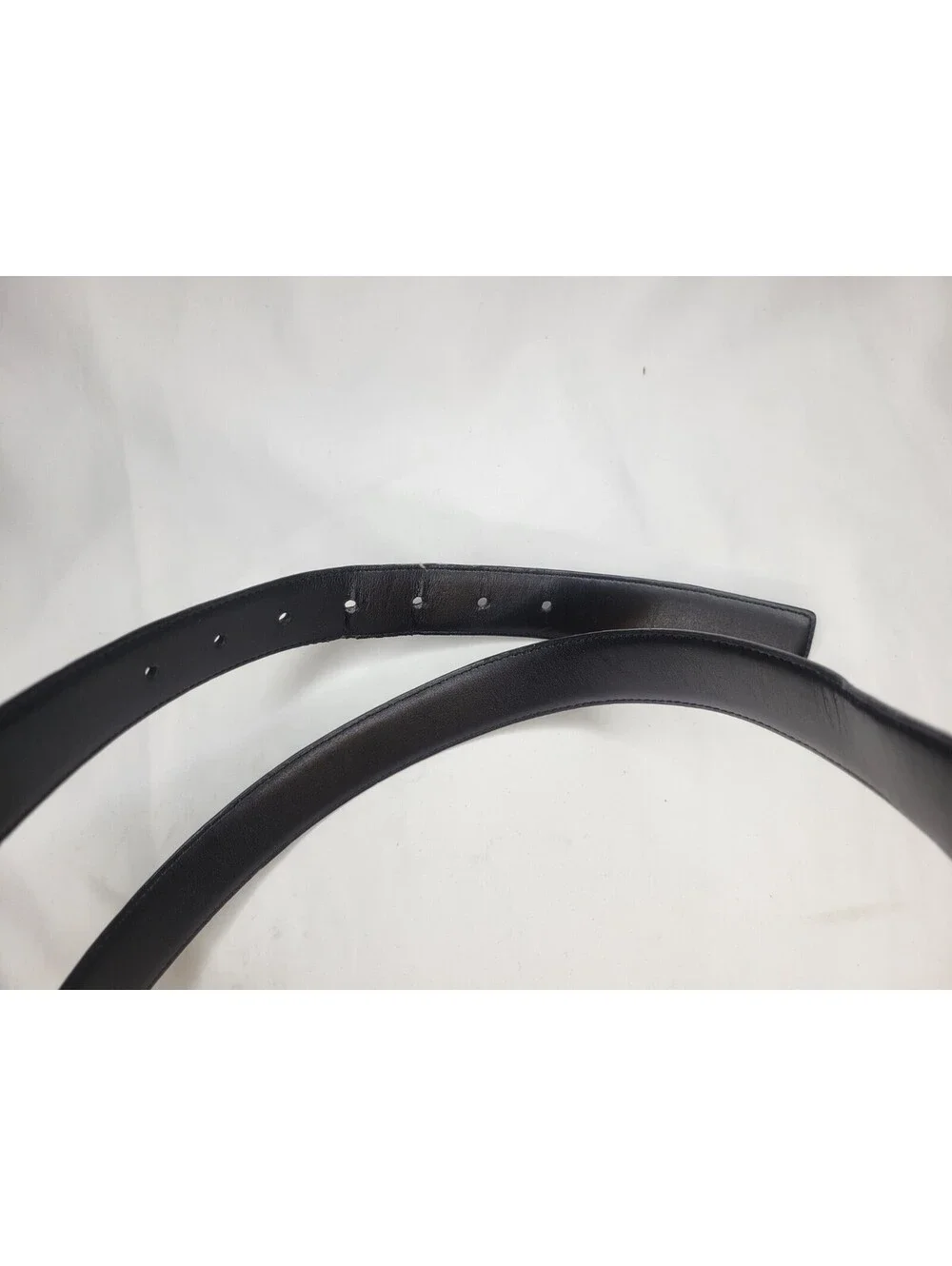 Calvin Klein Belt Genuine Leather Glossy/Matte Black XL **NO BUCKLE! BELT ONLY!!